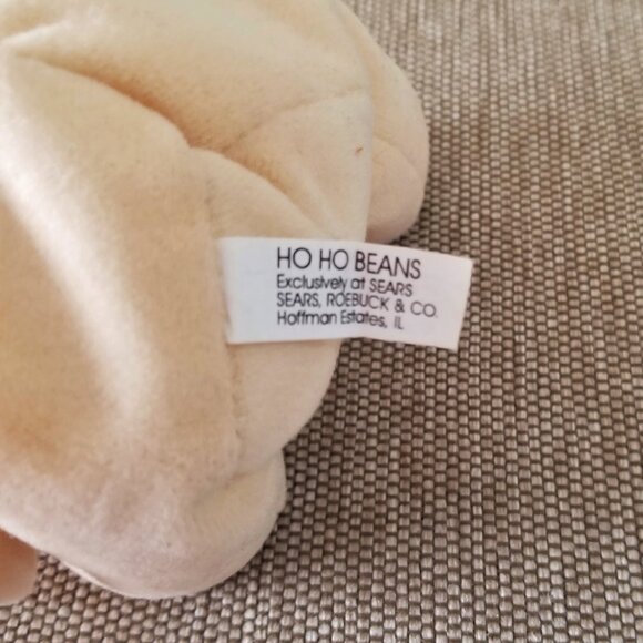 Vintage Ho Ho Beans Teddy Bear 7” Collectible Plush Christmas Bear Hat and Scarf - Picture 4 of 4